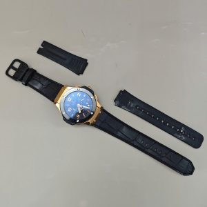 Dây Đồng Hồ Da Thủ Công Cá Sấu Đen