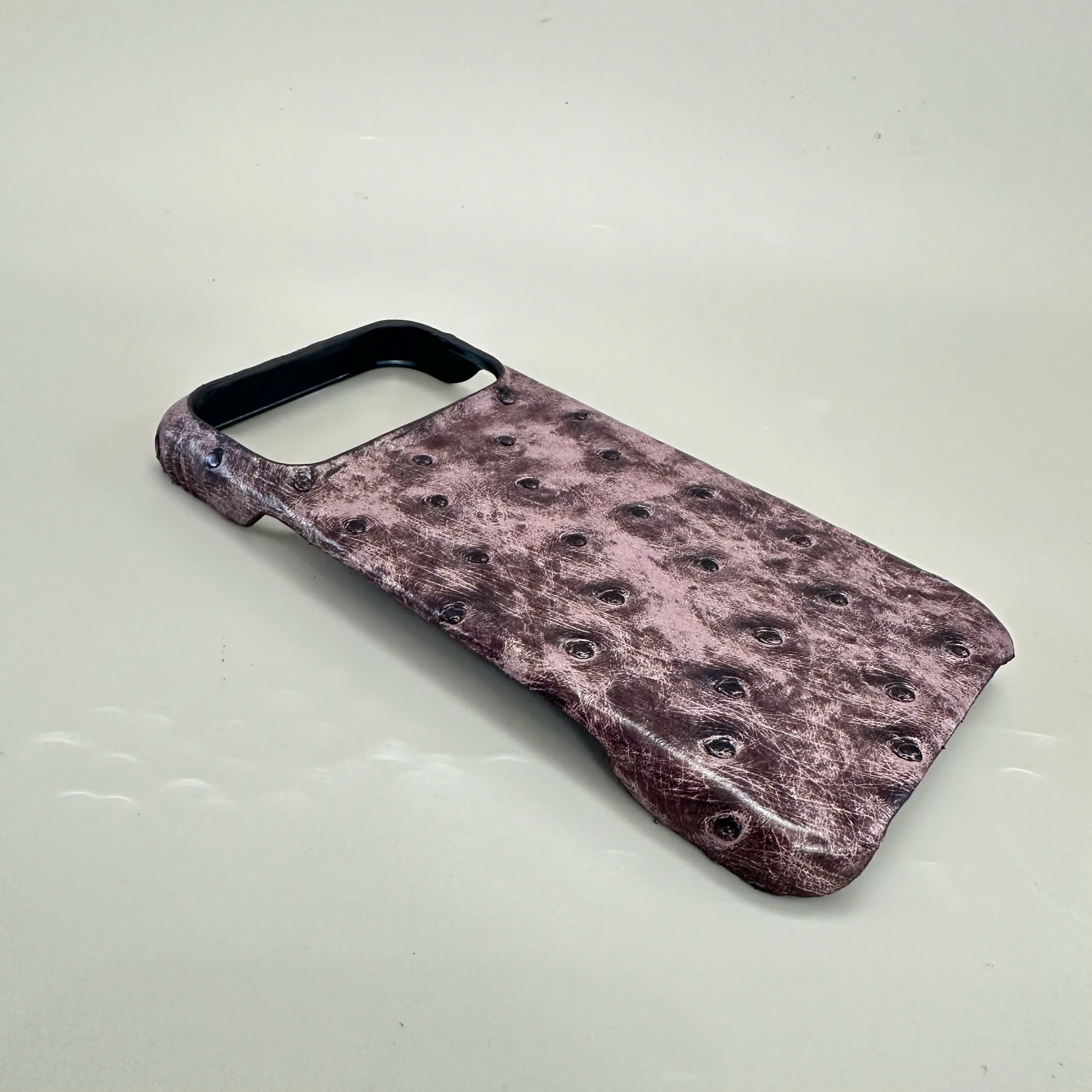 Ốp Lưng iPhone 17 Pro Max Bọc Da Đà Điểu Đỏ - Ảnh 3
