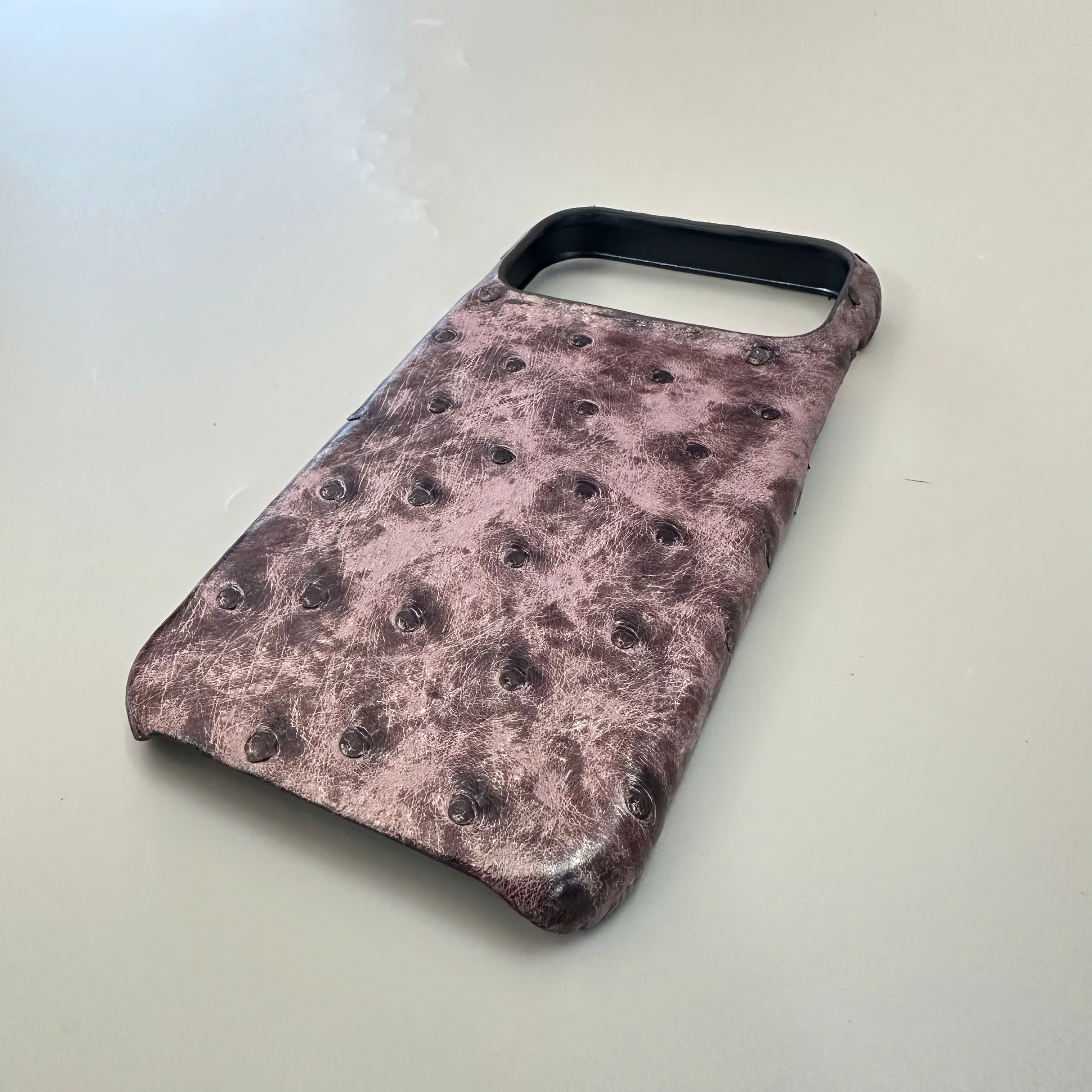 Ốp Lưng iPhone 17 Pro Max Bọc Da Đà Điểu Đỏ - Ảnh 7